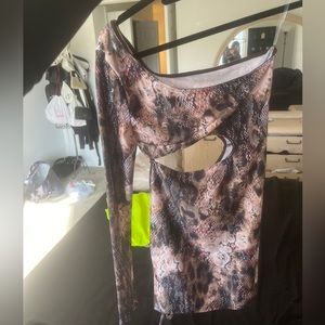 Snake cut out mini dress fashion nova